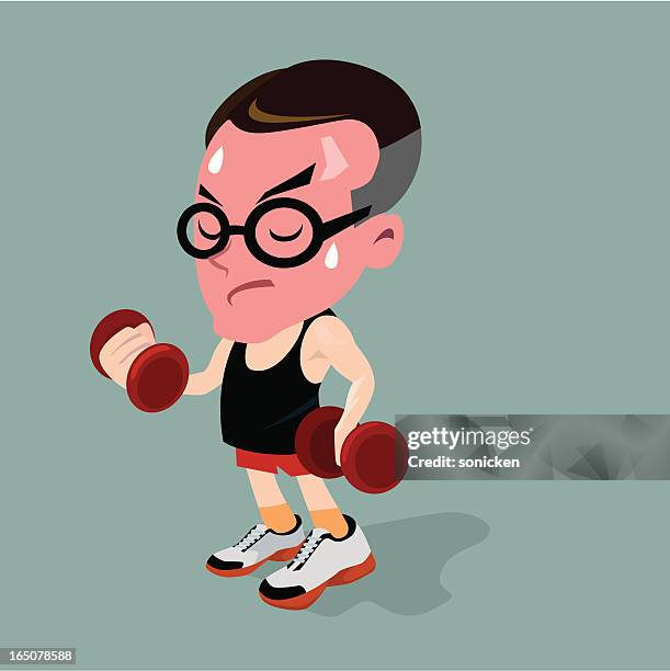 tough training - sweating gym stock illustrations