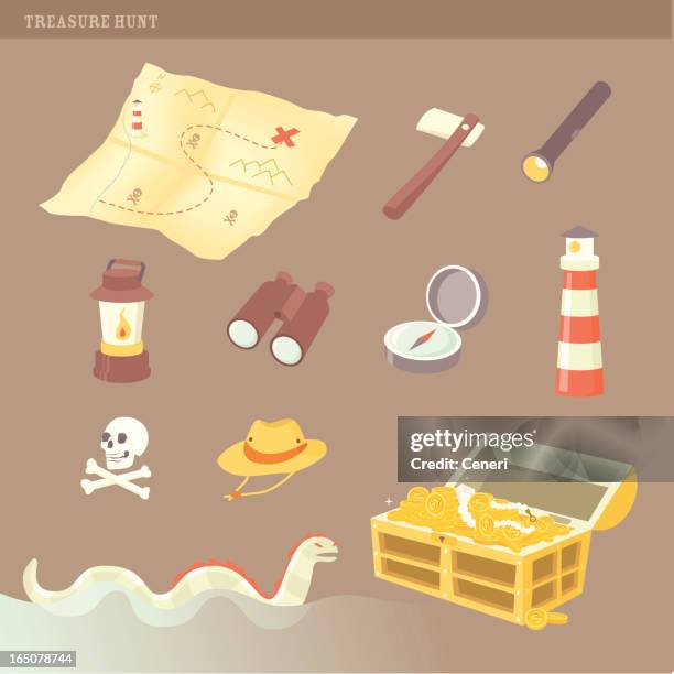 treasure hunt - treasure hunt stock illustrations