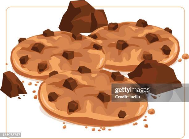 cookies - cookie crumb stock illustrations