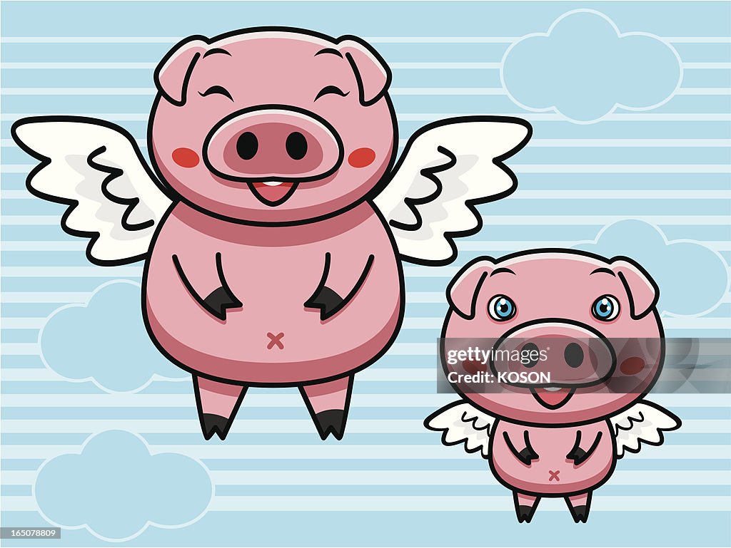 Cerdo De Dibujos Animados Ilustración de stock - Getty Images
