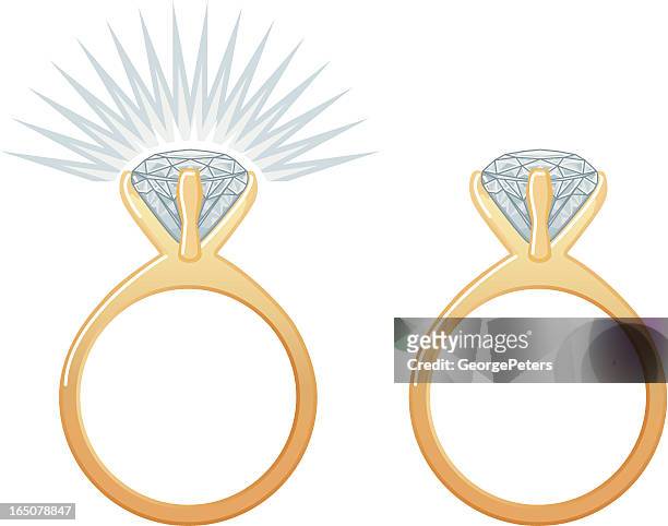 diamanten sind für die ewigkeit - engagement ring stock-grafiken, -clipart, -cartoons und -symbole