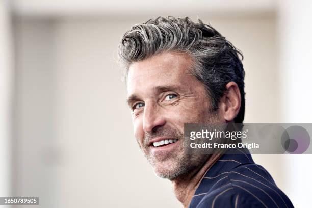 Patrick Dempsey attends a photocall for the movie "Ferrari" at the 80th Venice International Film Festival on August 31, 2023 in Venice, Italy.