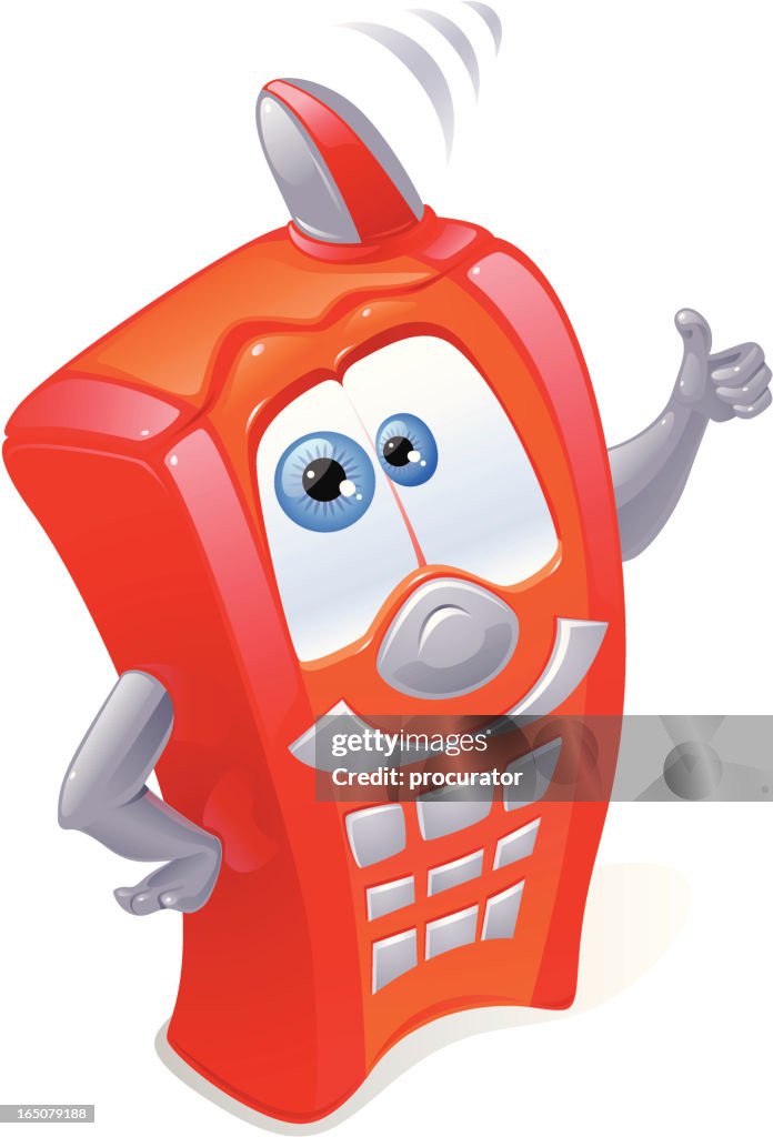 Red mobile character