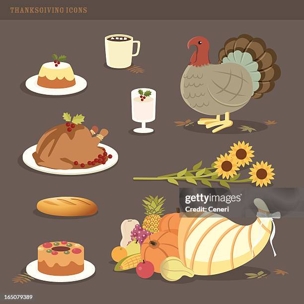 thanksgiving icons - cranberry sauce 幅插畫檔、美工圖案、卡通及圖標