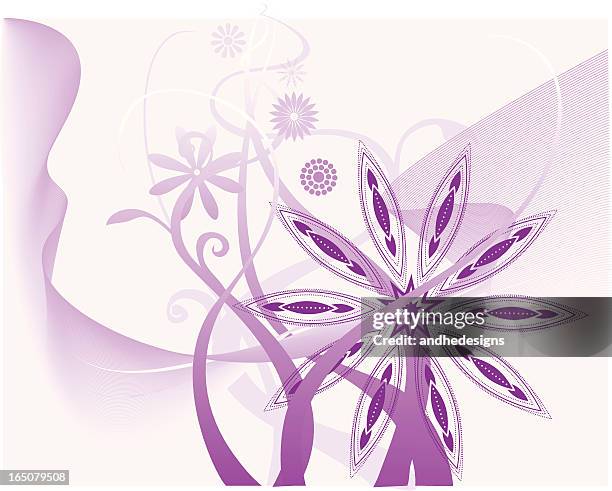 kunstvoll gearbeiteten floralen hintergrund - amethyst stock-grafiken, -clipart, -cartoons und -symbole