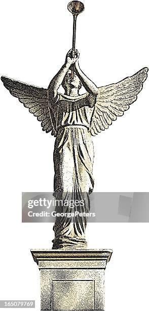 engel-statue - angel statue stock-grafiken, -clipart, -cartoons und -symbole