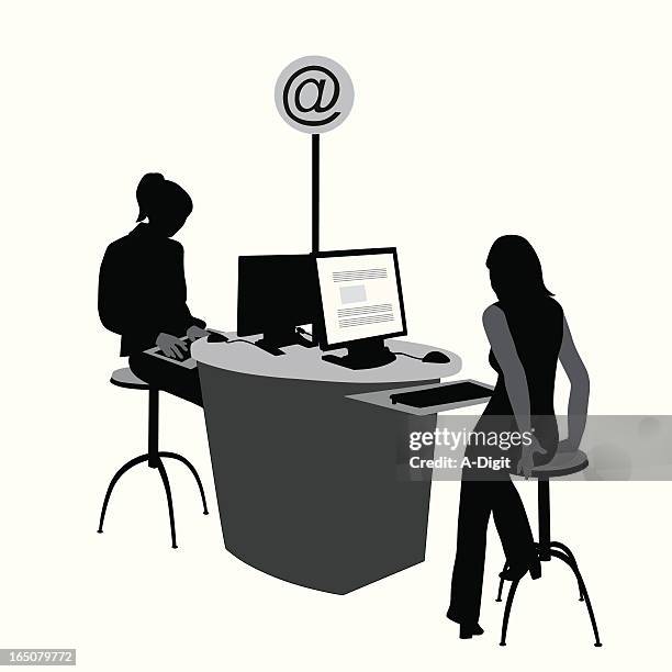 internet vector silhouette - kiosk screen stock illustrations
