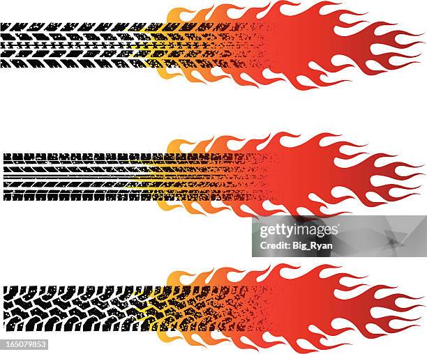 ilustraciones, imágenes clip art, dibujos animados e iconos de stock de grunge de rodadura de incendios - carretera de tierra