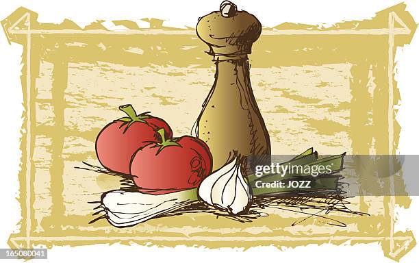 mediterranean food - tapas stock illustrations