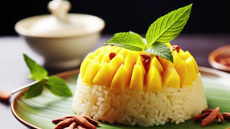 Sticky Rice 4k 167 Thai Mango Sticky Rice Stock Videos, Footage, & 4K Video Clips ...