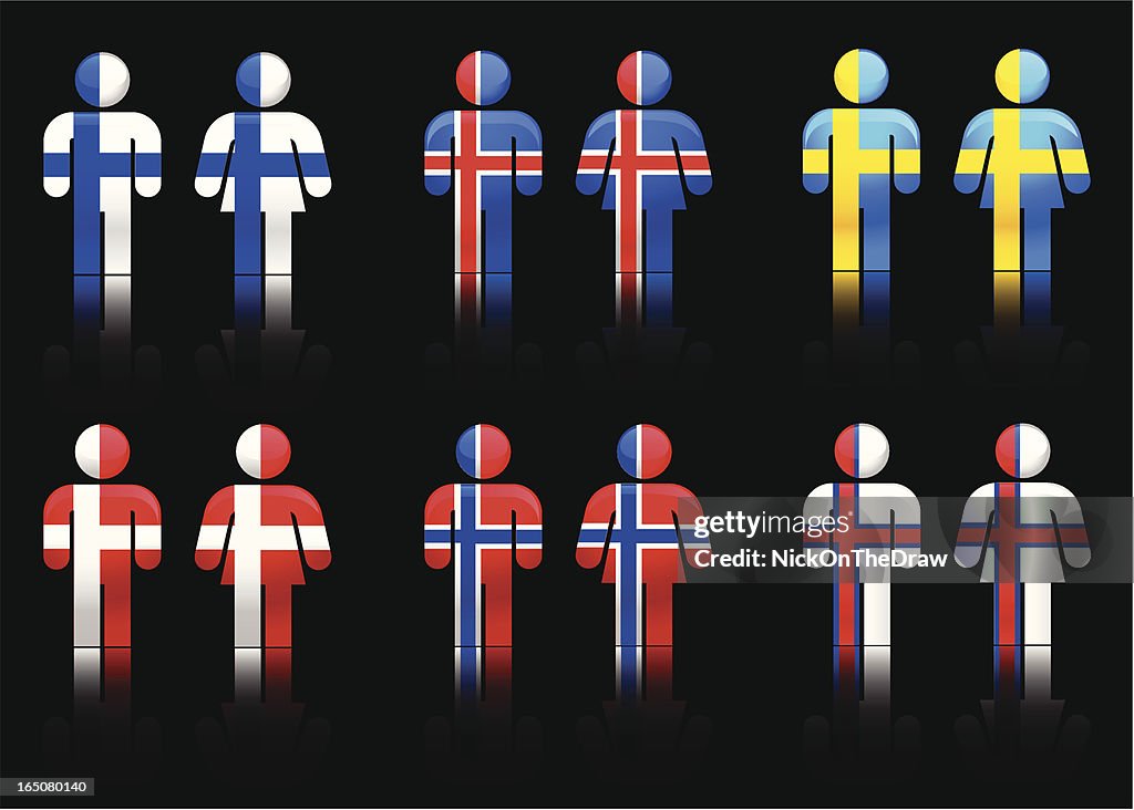 Scandinavian Flag People