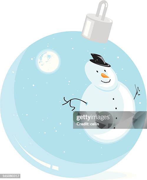 christmas globe - funny snow globe stock illustrations