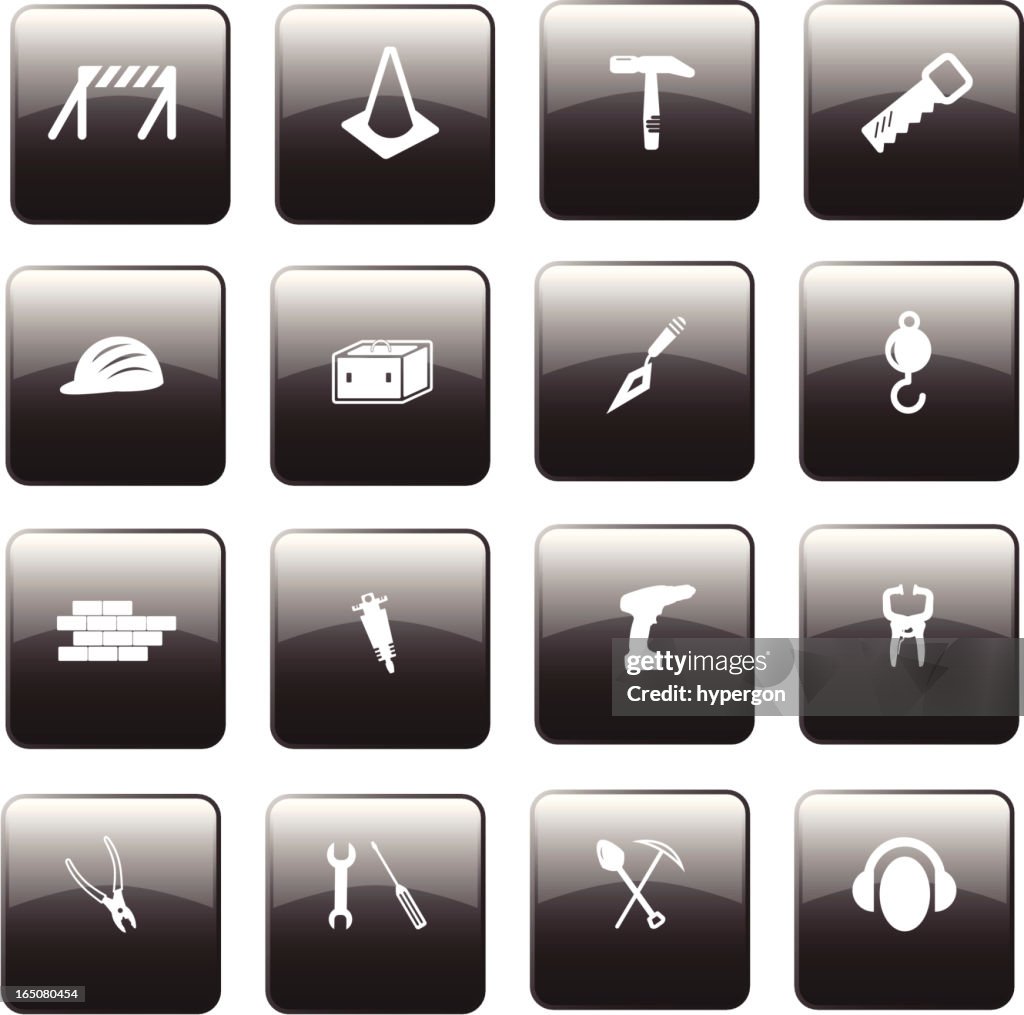 Glossy Construction Buttons High-Res Vector Graphic - Getty Images