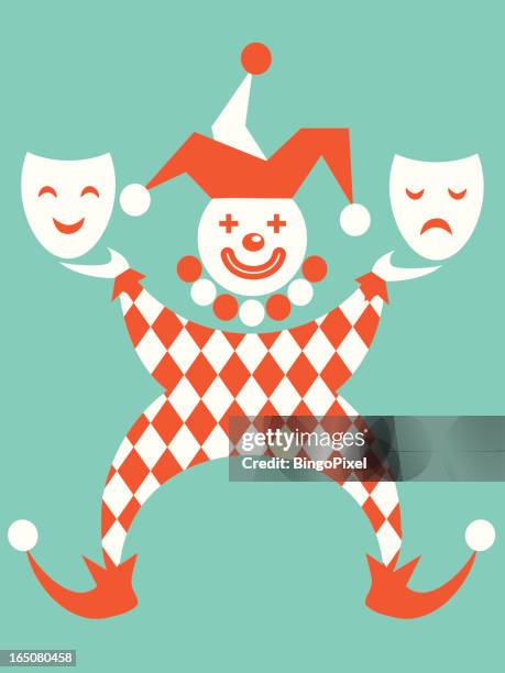 clown - child plain background stock illustrations