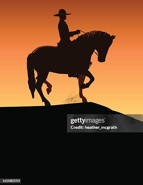 illustrations, cliparts, dessins animés et icônes de cow-boy - selle de cheval
