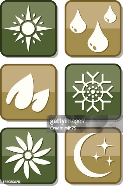 nature icons 2 - half moon stock illustrations