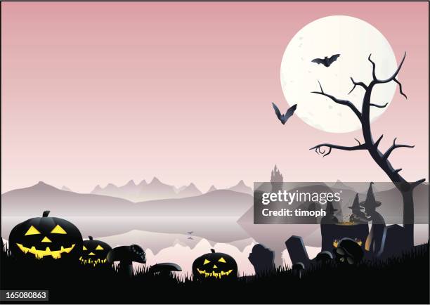 spooky lake - shakespeare stock illustrations