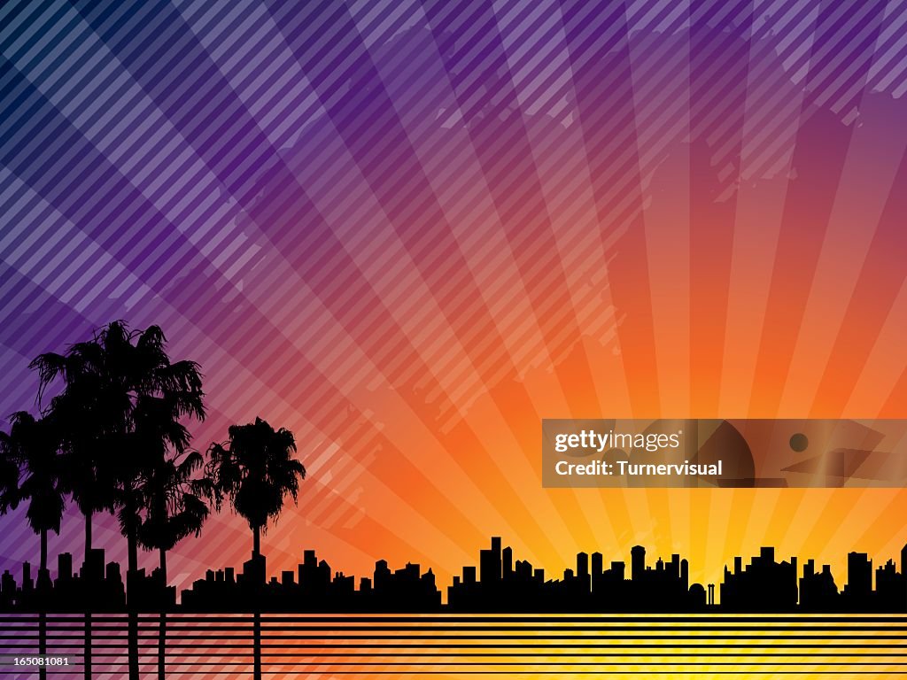 Sunset City Background