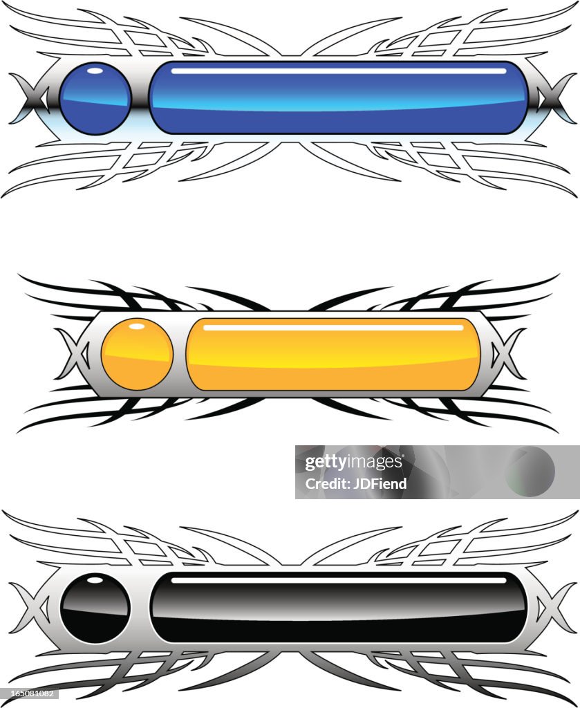 Tribal Web Buttons With Text Bar High-Res Vector Graphic - Getty Images