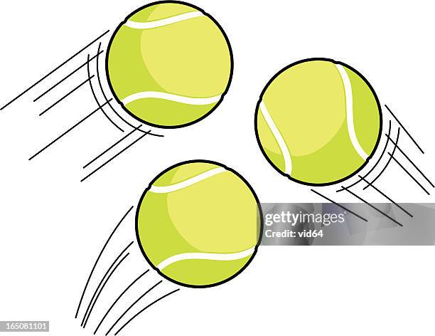 ilustraciones, imágenes clip art, dibujos animados e iconos de stock de bola de tenis swoosh - pelota de tenis