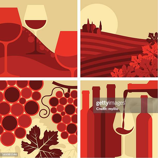 wein-set - wine glass stock-grafiken, -clipart, -cartoons und -symbole