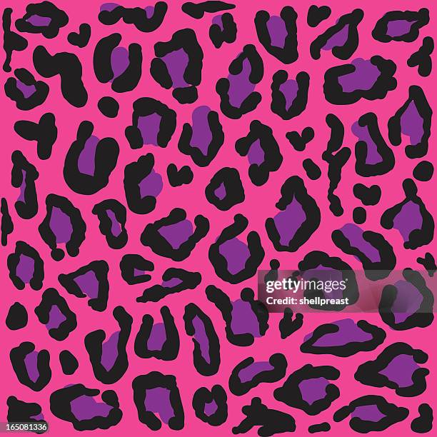 stockillustraties, clipart, cartoons en iconen met pink leopard grrrr - luipaardprint