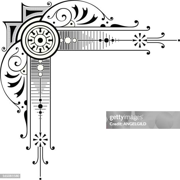 ilustraciones, imágenes clip art, dibujos animados e iconos de stock de elaborado esquina de arte - victorian style