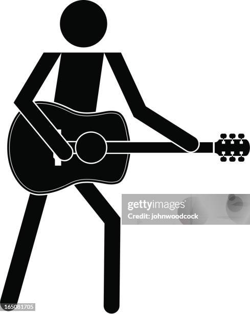 stick guitarist - jazz instruments stock illustrations