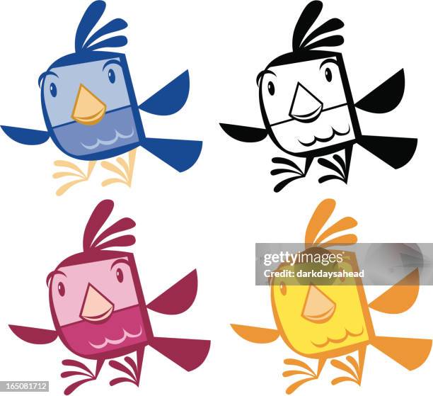 birds of a feather - cardinal flying stock illustrations