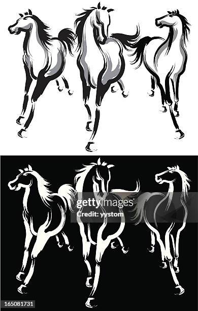 horse (running) 2 - horse running stock illustrations