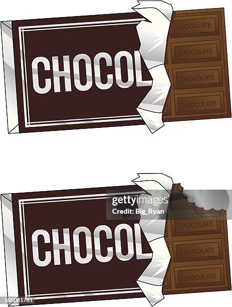 ilustraciones, imágenes clip art, dibujos animados e iconos de stock de barra de chocolate - barra de chocolate