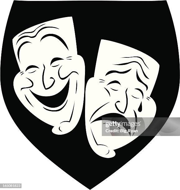 theater - gesicht lachen weinen stock-grafiken, -clipart, -cartoons und -symbole