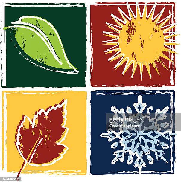 seasons - four seasons stock illustrations