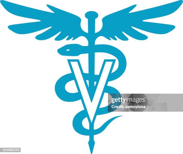 veterinary symbol (caduceus) - medical symbol 幅插畫檔、美工圖案、卡通及圖標