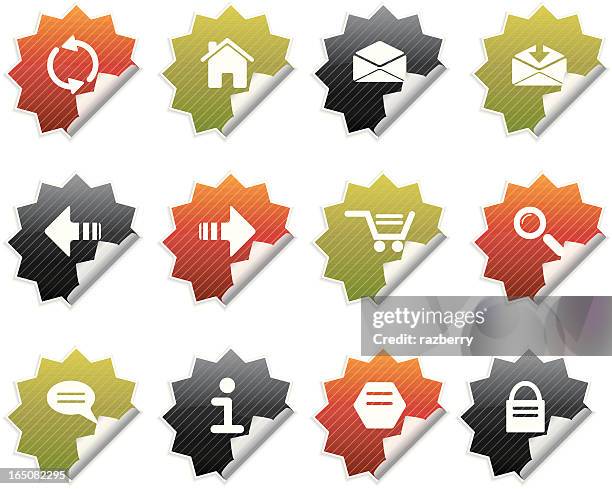 peeling internet icons i - new addition stock illustrations