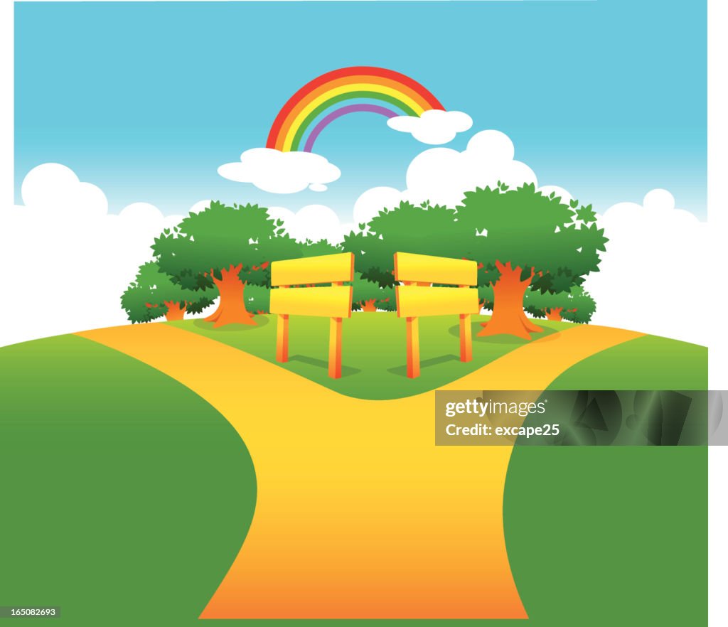 Diffrent Path Two Different Path High-Res Vector Graphic - Getty Images