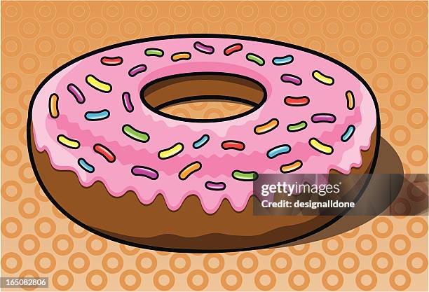 eisbedecktes ring krapfen und doughnuts - konfitüre tropfen stock-grafiken, -clipart, -cartoons und -symbole