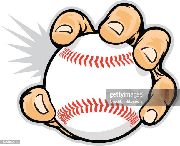 baseball hand - throwing baseball stock illustrations