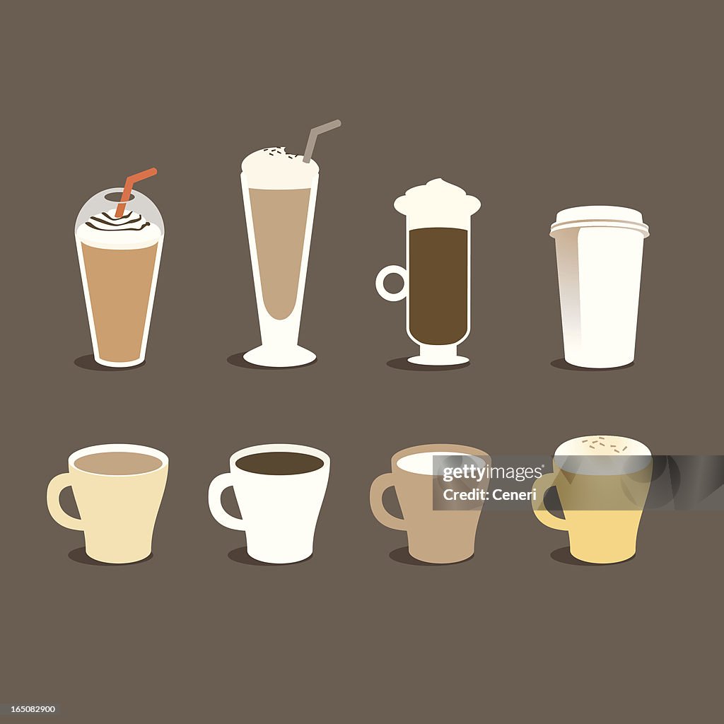 Different types of coffee