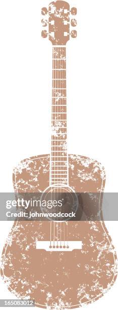 grunge guitar two - flamenco dancer stock illustrations