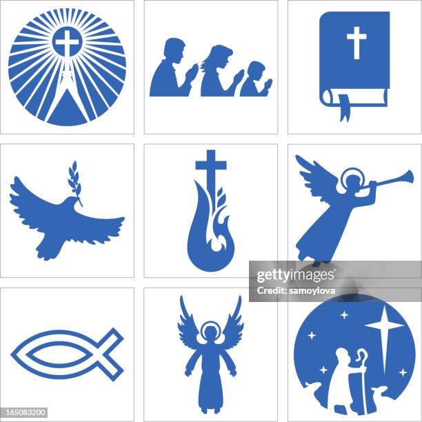 christian faith - holy fire clip art stock illustrations