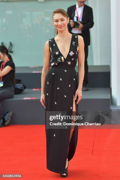 Olga Kurylenko attends a red carpet for the movie "El Conde" at the 80th Venice International Film Festival on August 31, 2023 in Venice, Italy.