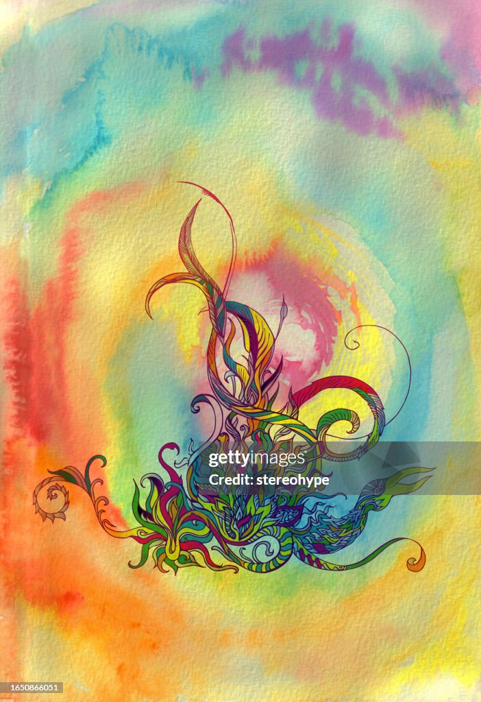 Rainbow Vortex Phoenix High-Res Vector Graphic - Getty Images