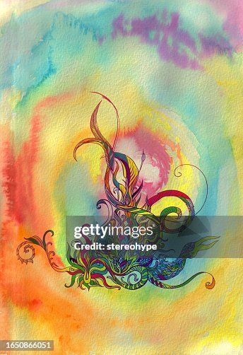 Rainbow Vortex Phoenix High-Res Vector Graphic - Getty Images