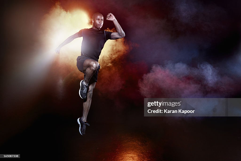 Athelete Leaping