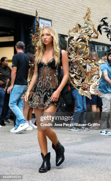 Lila Moss is seen on September 06, 2023 in New York City.