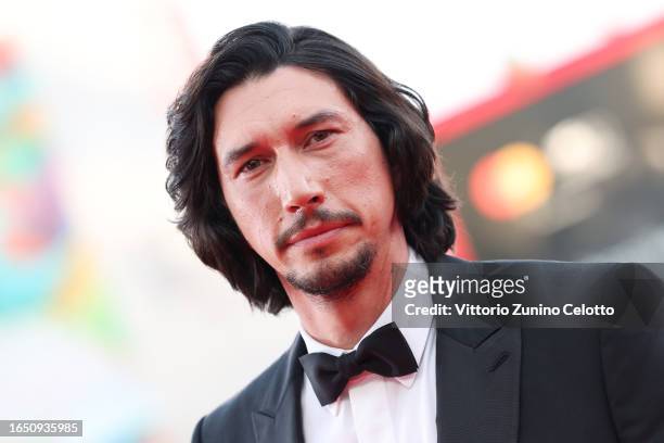 Adam Driver attends a red carpet for the movie "Ferrari" at the 80th Venice International Film Festival on August 31, 2023 in Venice, Italy.