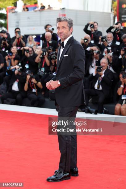 Patrick Dempsey attends a red carpet for the movie "Ferrari" at the 80th Venice International Film Festival on August 31, 2023 in Venice, Italy.