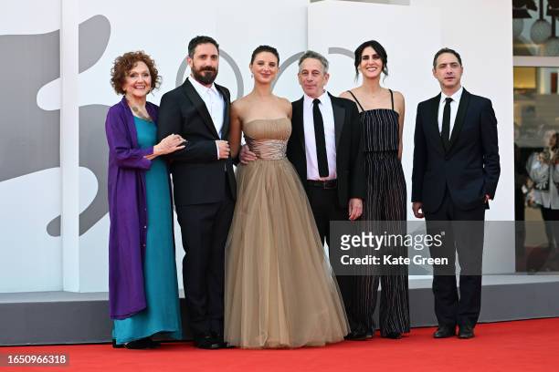 Gloria Münchmeyer, director Pablo Larraín, Paula Luchsinger, Alfredo Castro, Rocío Jadue and Juan de Dios Larraín attend a red carpet for the movie...