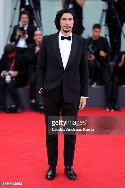 Adam Driver attends a red carpet for the movie "Ferrari" at the 80th Venice International Film Festival on August 31, 2023 in Venice, Italy.